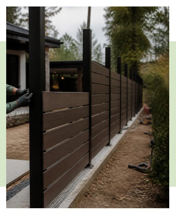 Строительство забора из ДПК под ключ для участка в Дзержинске