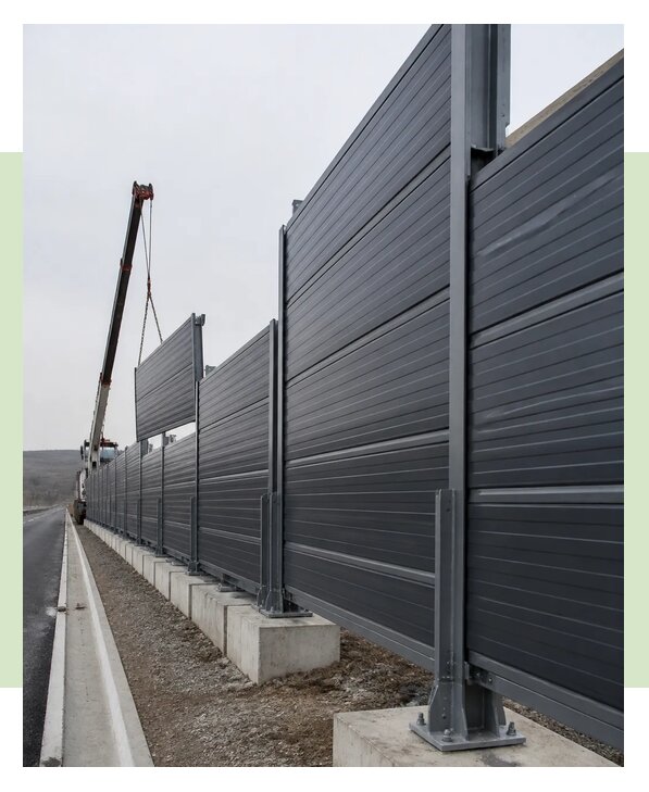 Металлические шумозащитные экраны для дорог в Дзержинске